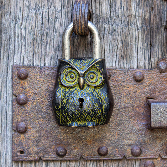 Brass Owl Padlock