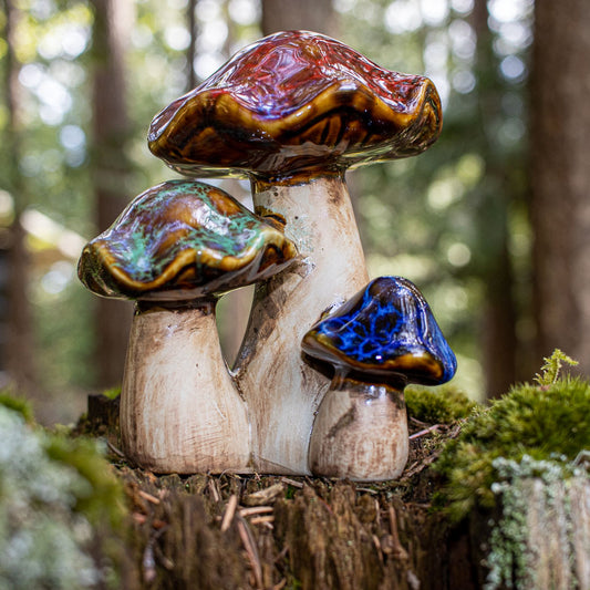 Ceramic Mushroom Cluster