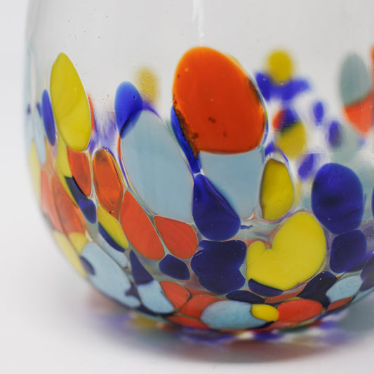 Mexican Confetti Stemless Wine Glass