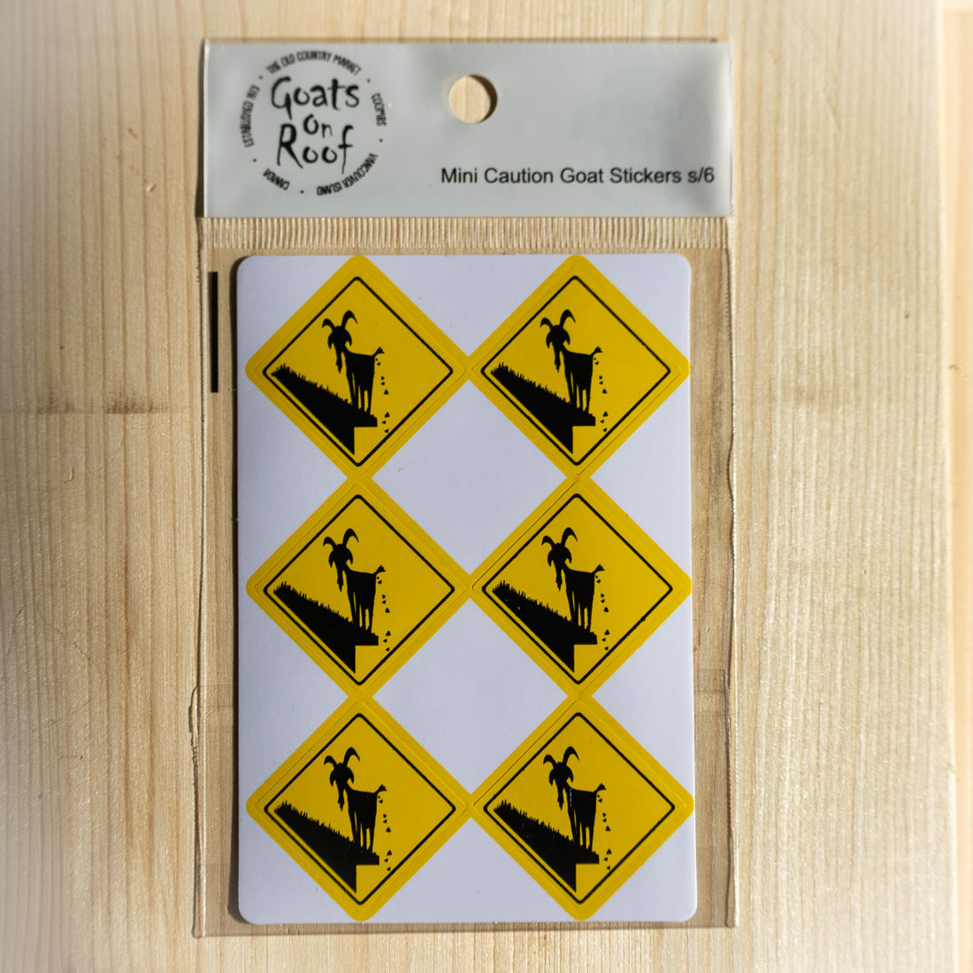 Mini Goats on Roof Stickers