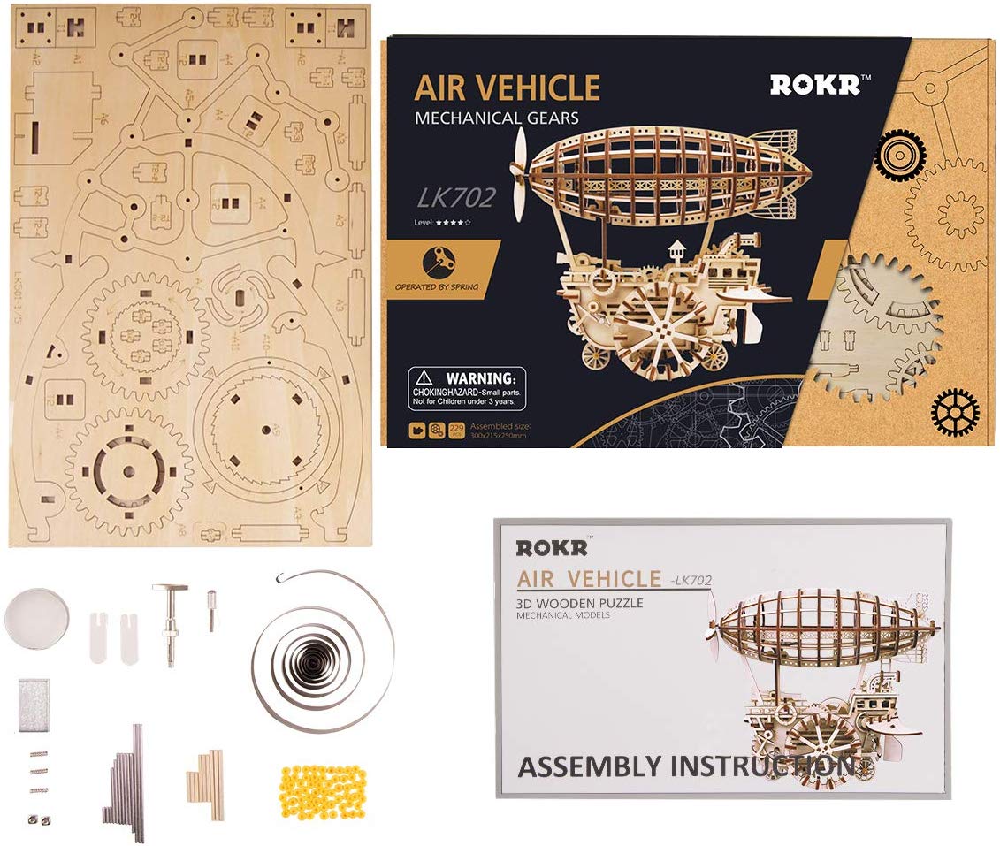 Airship Moving Mechanical Gears