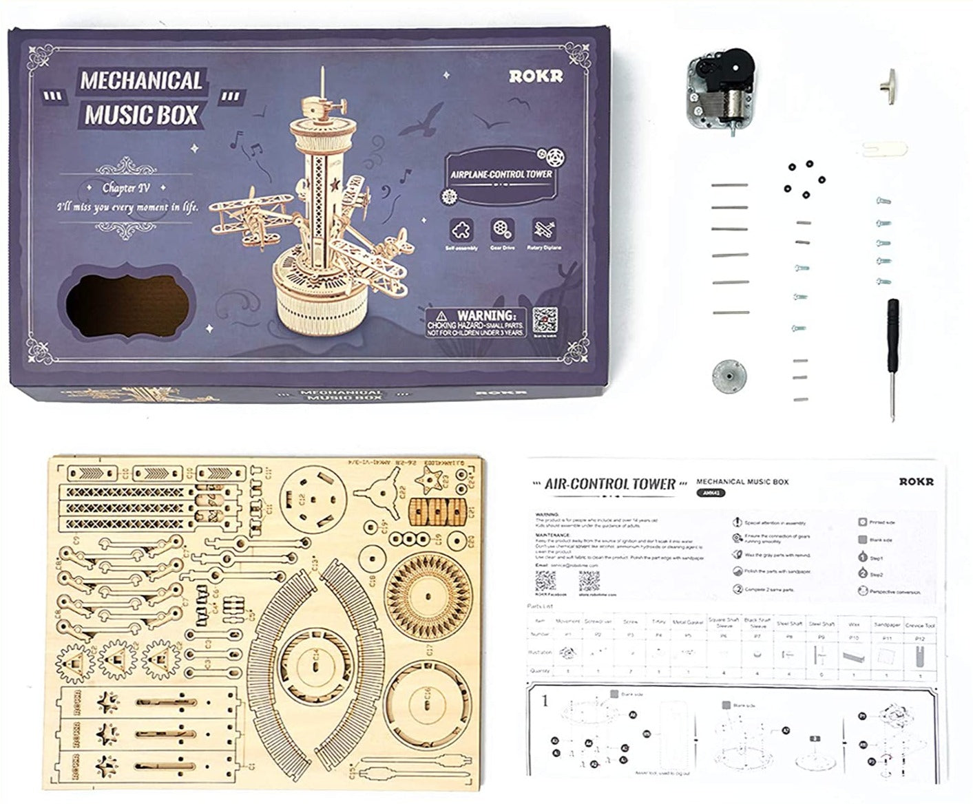 Airplane Tower Music Box