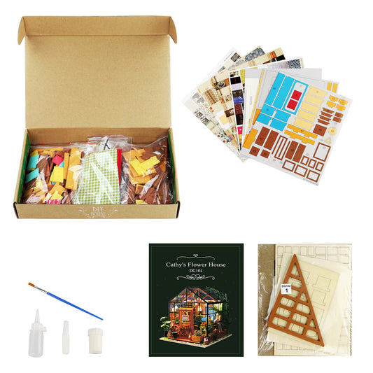 Robotime Cathy's Greenhouse Miniature Room Kit