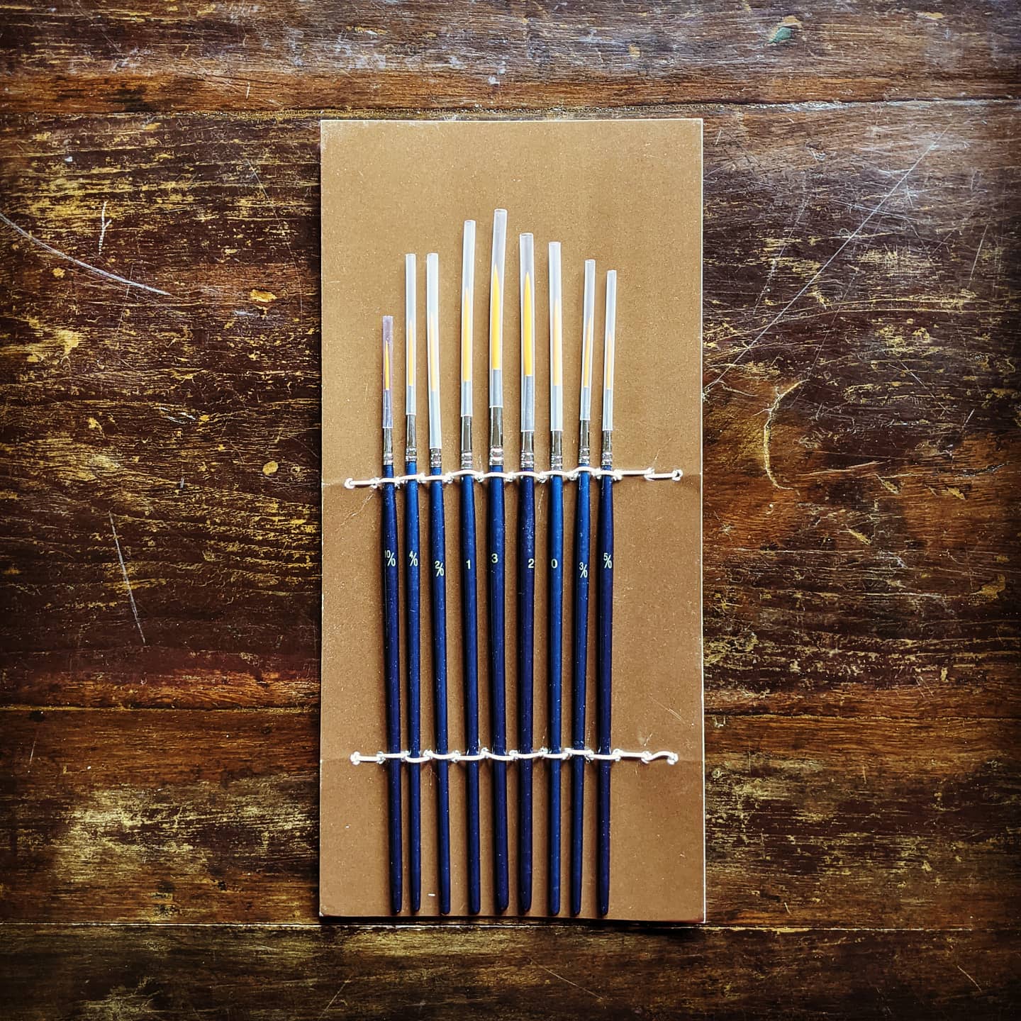 Student Synthetic Liner Brush Set of 9