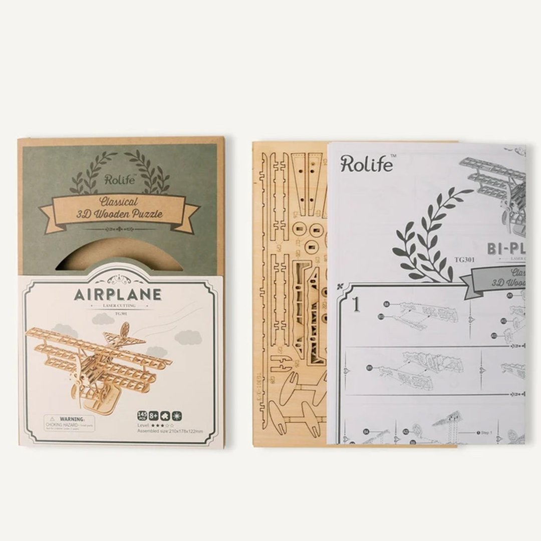 Bi Plane Wooden Puzzle