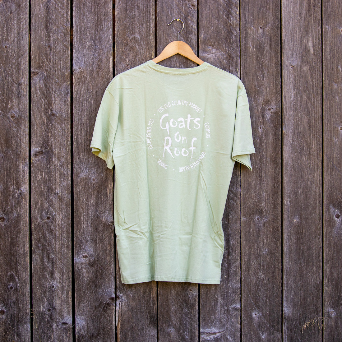 Goats on Roof Stencil Logo T Shirt