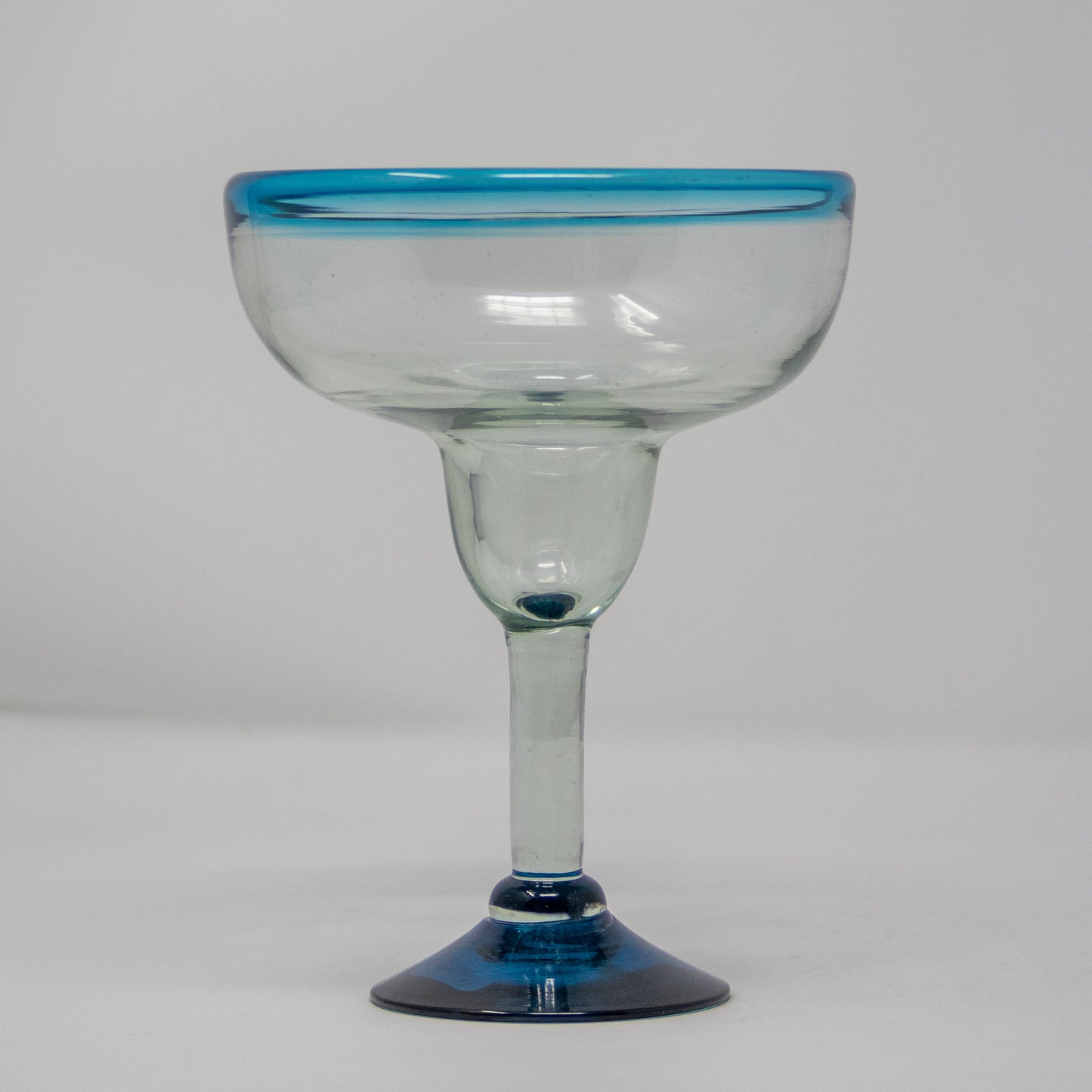 Mexican Blue Rim Margarita Glass