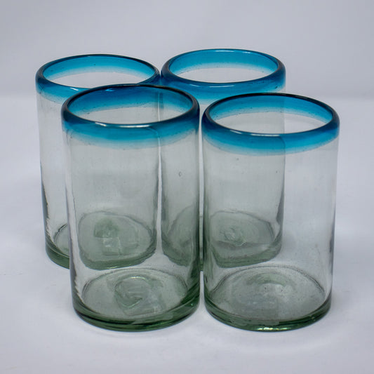 Tall Mexican Blue Rim Tumblers