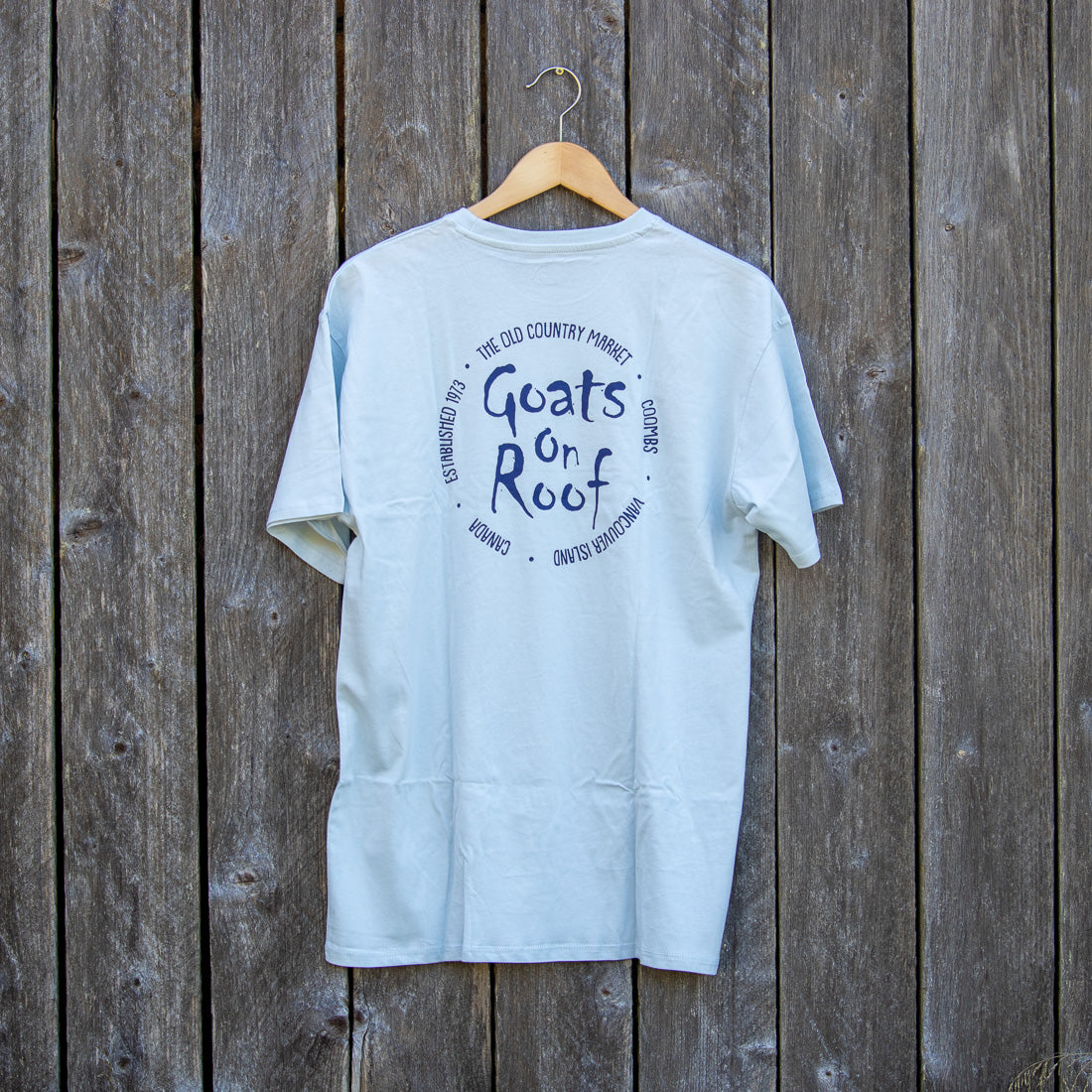 Goats on Roof Stencil Logo T Shirt