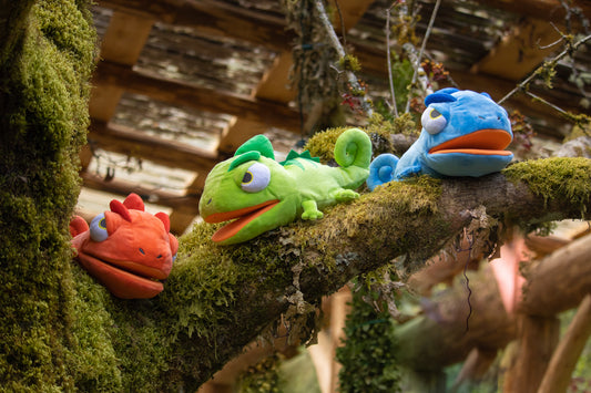 Plush Chameleon Hand Puppet
