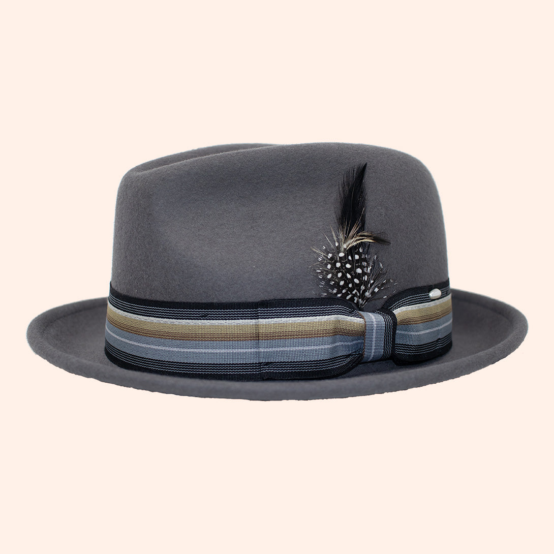 Grey Fedora with Strap