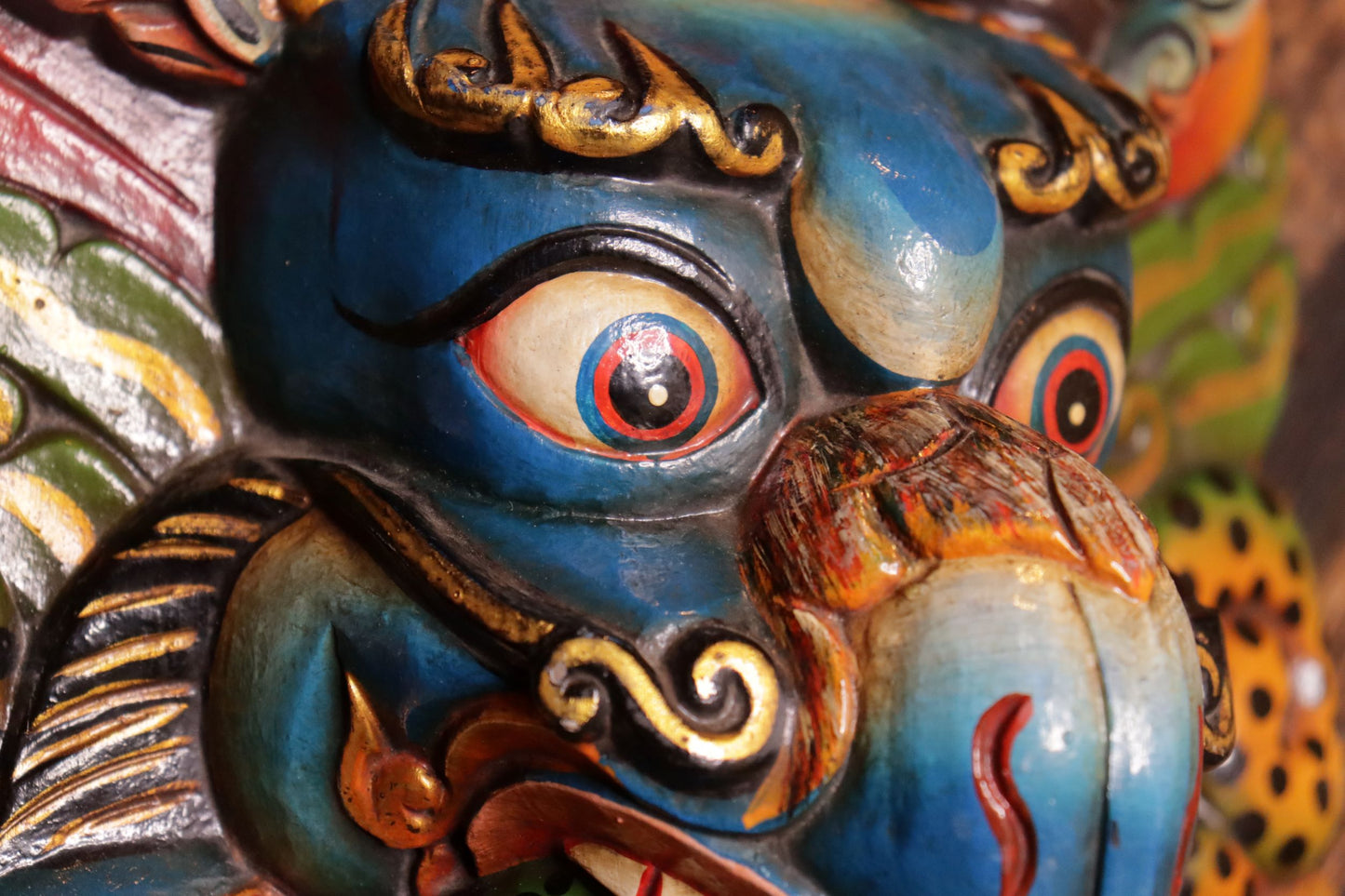Carved Wooden Garuda Mask