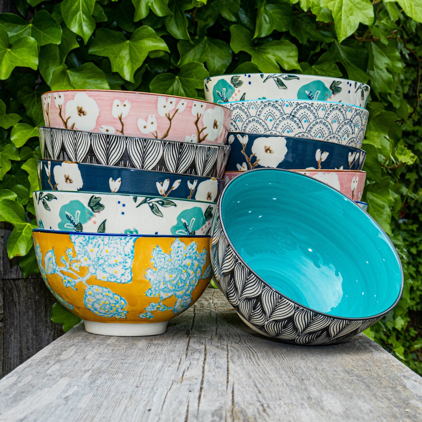 Large Hand-Painted Bowl