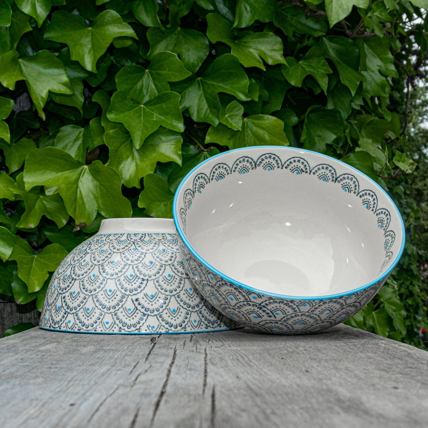 Large Hand-Painted Bowl