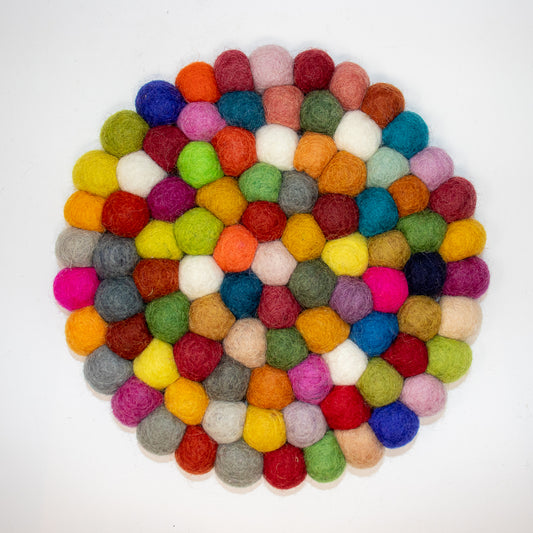 Nepalese Felt Ball Trivet