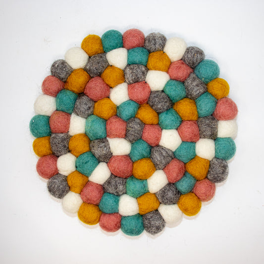 Nepalese Felt Ball Trivet