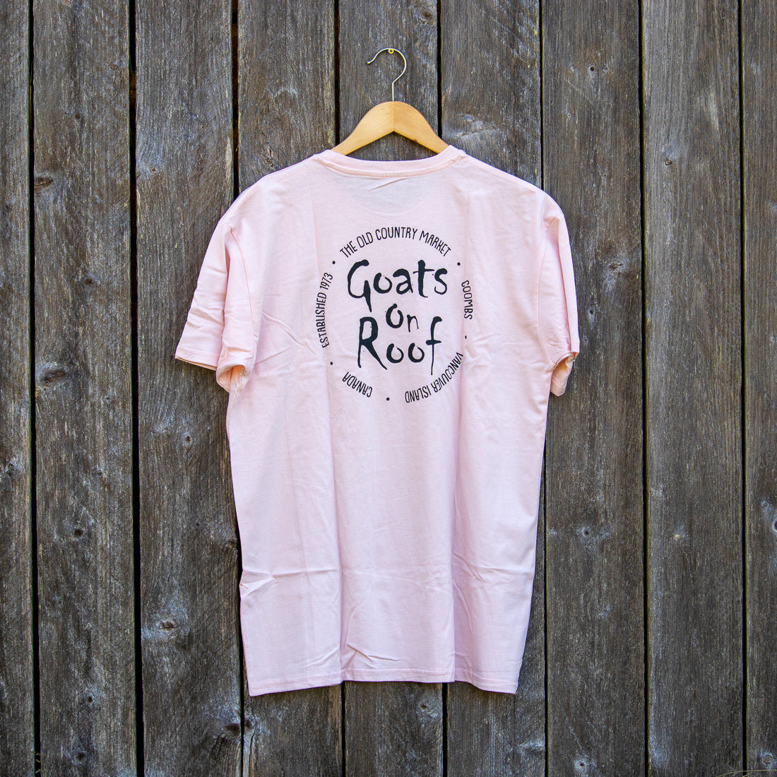 Goats on Roof Stencil Logo T Shirt