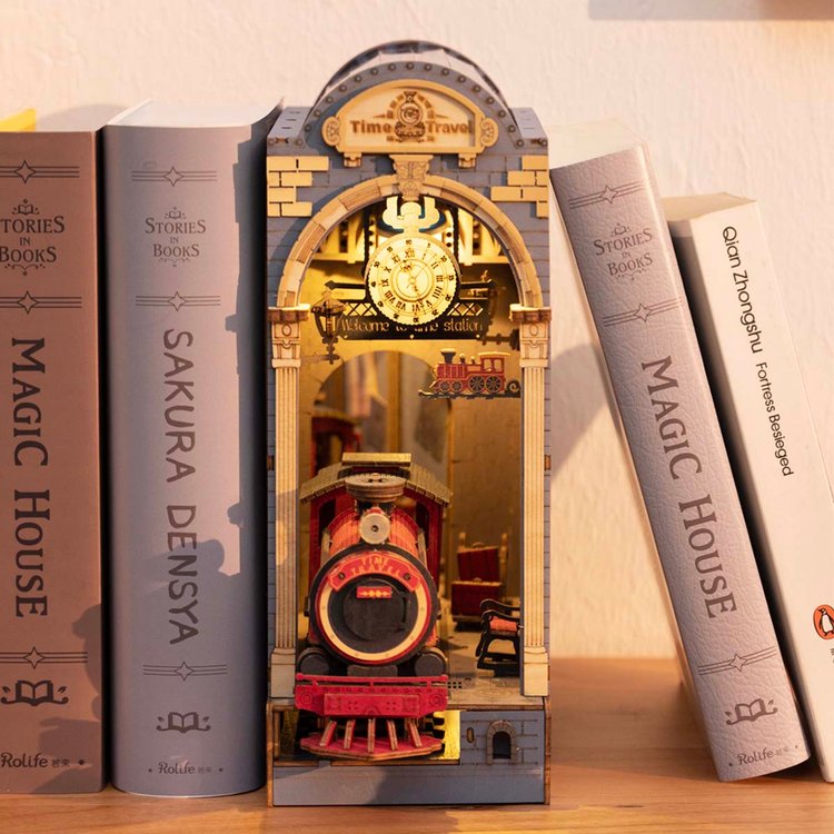 Robotime Time Travel Train Station DIY Miniature