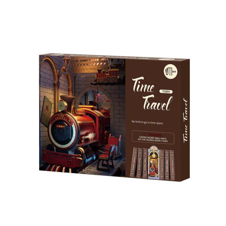 Robotime Time Travel Train Station DIY Miniature