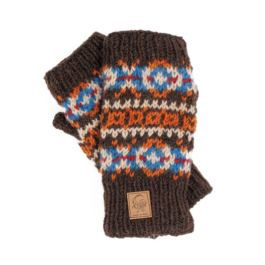 Brown Pattern Wool Hand Warmers