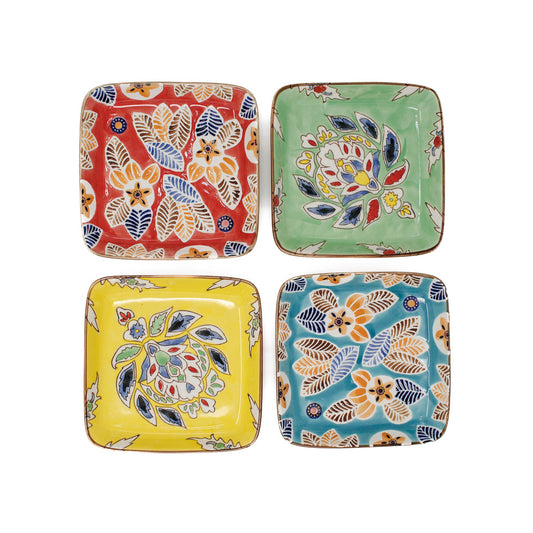 Hand-Painted Square Plates