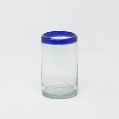Tall Mexican Cobalt Rim Tumblers