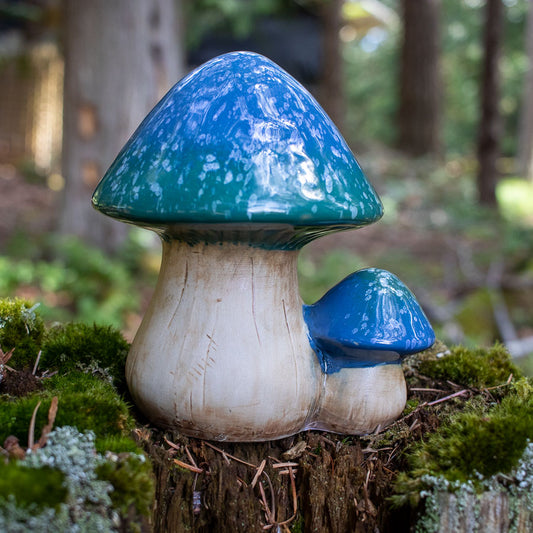Ceramic Mushroom Double Cluster