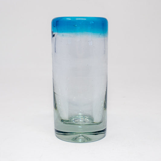 Tall Blue Rim Shot Glass