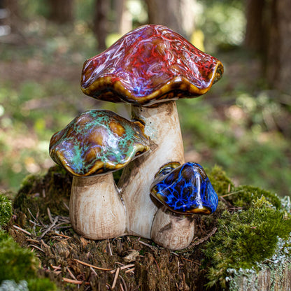 Ceramic Mushroom Cluster