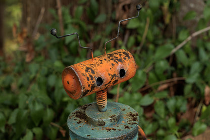 Orange and Blue Metal Robot