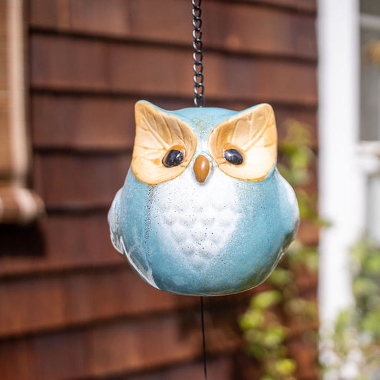 Ceramic Owl Wind Chime