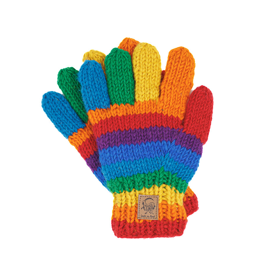 Nepal Wool Rainbow Gloves