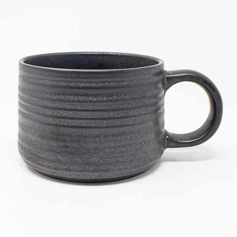 Ribbed Gray Mug