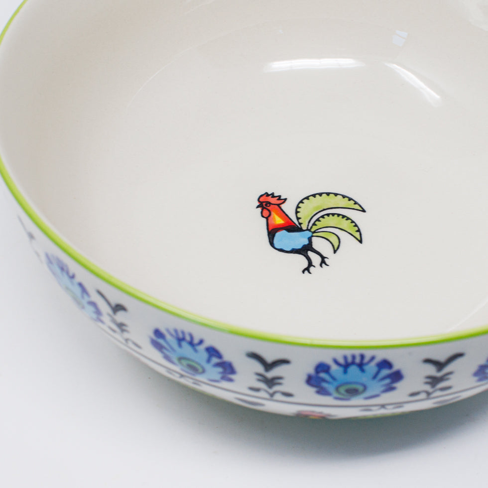 Hand-Painted Rooster Bowl