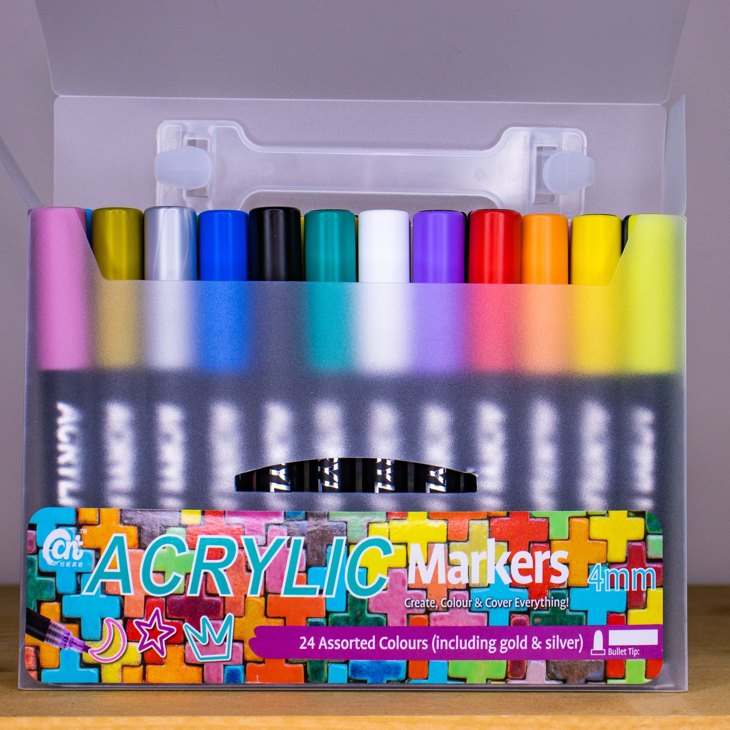 4mm Acrylic Markers 24 Pack