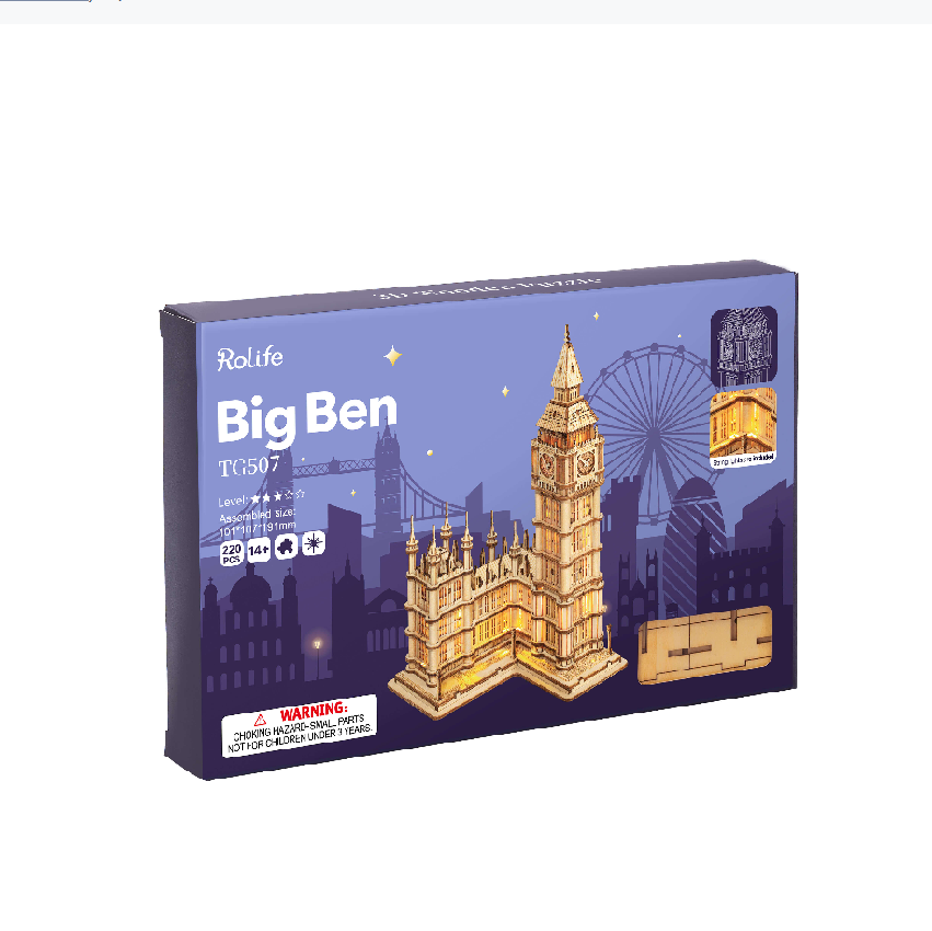 Big Ben Illuminated 3D Wooden Puzzle
