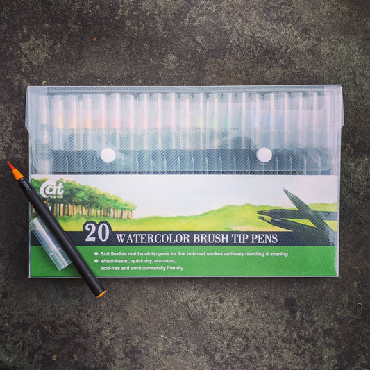 21pc Watercolour Brush Pens