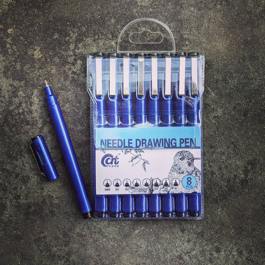 8 Size Fineliner Drawing Pens