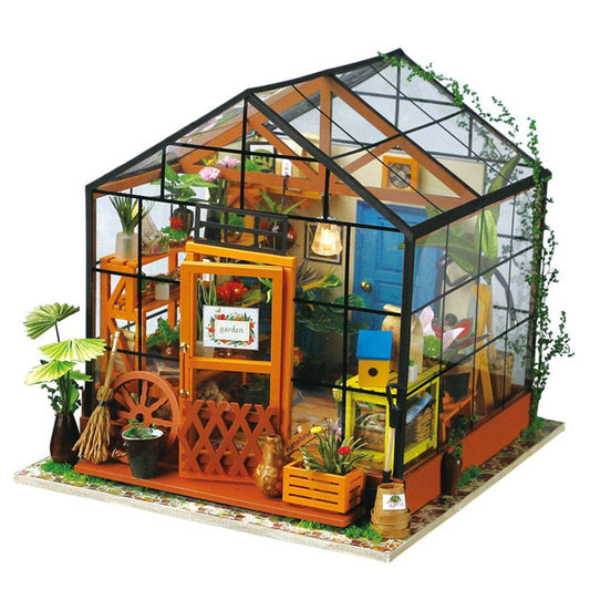 Robotime Cathy's Greenhouse Miniature Room Kit