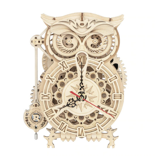 Owl Clock Mechanical Gears