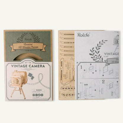 Vintage Camera Wooden Puzzle