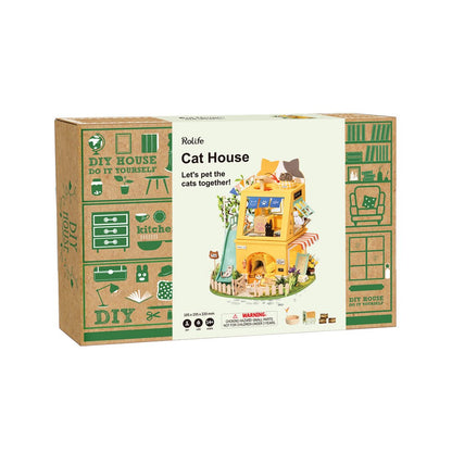 Robotime Cat House Miniature Room Kit
