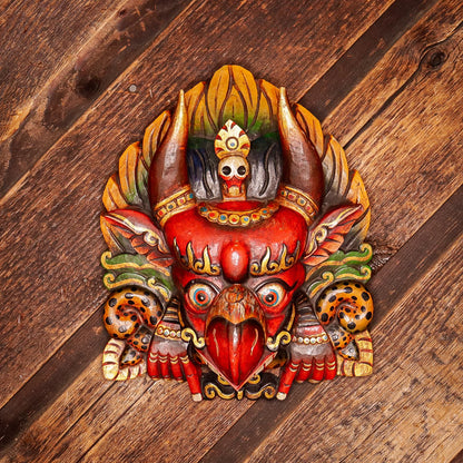 Carved Wooden Garuda Mask