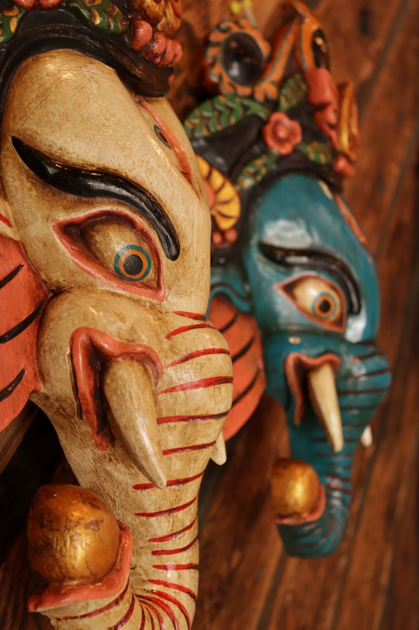 Carved Wooden Ganesha Mask