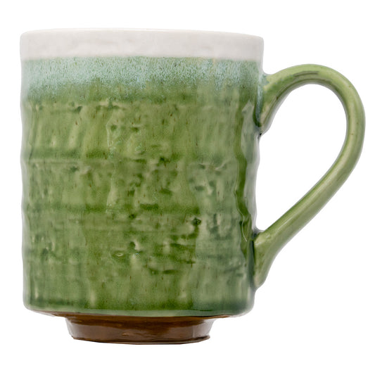 Green Ribbed Mug