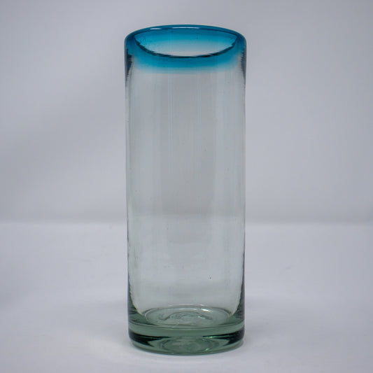 Mexican Blue Rim Highball Glass (Set of 4)