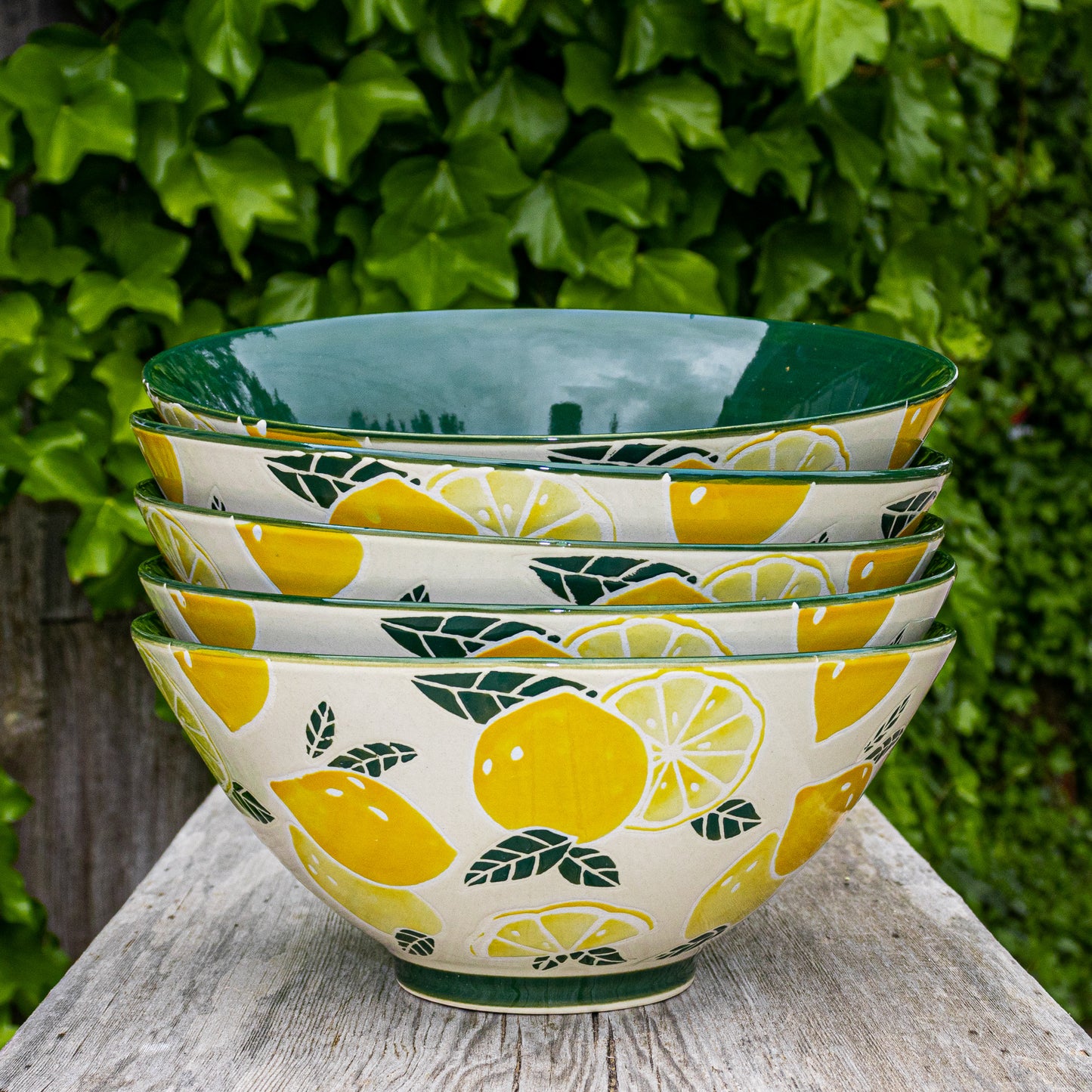Large Hand-Painted Serving Bowl
