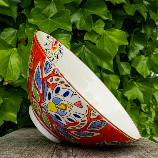 Large Hand-Painted Serving Bowl