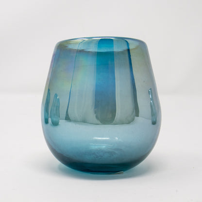 Mexican Blue Luster Stemless Wine Glass (Set of 4)